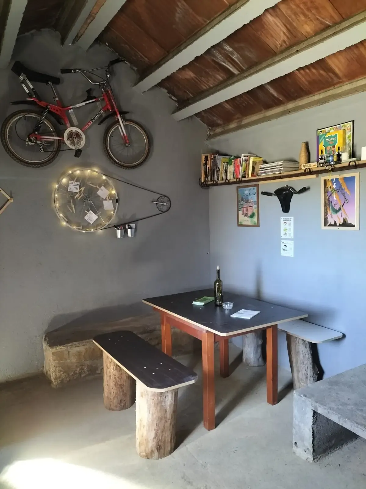 interior del Refugio Coll de Vent